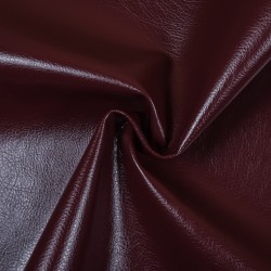 Ткань Дерматин (Кожзам) для мебели, цвет Бордовый (на отрез)  в Балаково