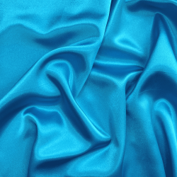 *Ткань Атлас-сатин, цвет Голубой (на отрез)  в Балаково