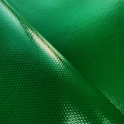 Ткань ПВХ 600 гр/м2 плотная, Зелёный (Ширина 150см), на отрез  в Балаково