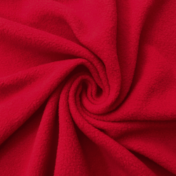 Флис Односторонний 130 гр/м2, цвет Красный (на отрез)  в Балаково