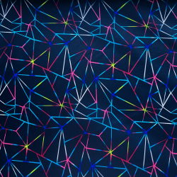 Ткань Оксфорд 210D PU, принт &quot;Неоновые треугольники&quot; (на отрез)  в Балаково