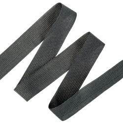 Окантовочная лента-бейка, цвет Чёрный 22мм (на отрез)  в Балаково