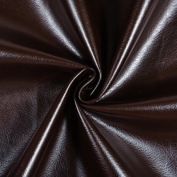 Ткань Дерматин (Кожзам) для мебели, цвет Темно-Коричневый (на отрез)  в Балаково