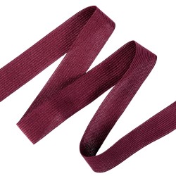Окантовочная лента-бейка, цвет Бордовый 22мм (на отрез)  в Балаково