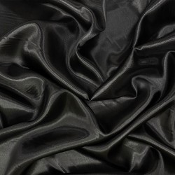 Ткань Атлас-сатин, цвет Черный (на отрез)  в Балаково