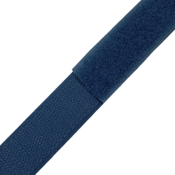 Контактная лента 25мм цвет Синий (велькро-липучка, на отрез)  в Балаково
