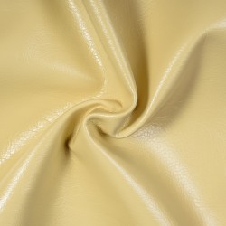 Ткань Дерматин (Кожзам) для мебели, цвет Кремовый (на отрез)  в Балаково