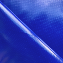 Ткань ПВХ 450 гр/м2, Синий (Ширина 160см), на отрез  в Балаково