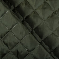 Стеганая подкладочная ткань с синтепоном (100гр/м2), цвет Хаки (на отрез)  в Балаково